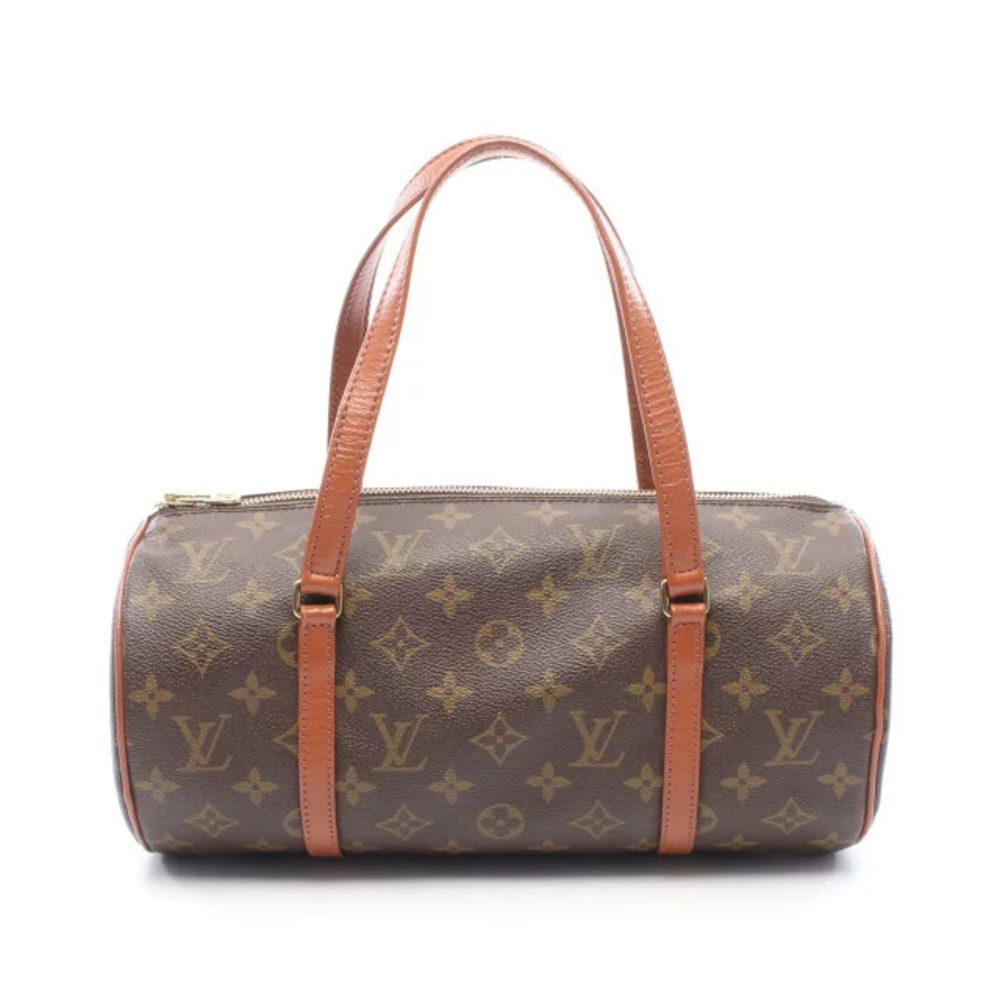 Louis Vuitton Papillon Monogram Handbag Canvas Leather Brown
